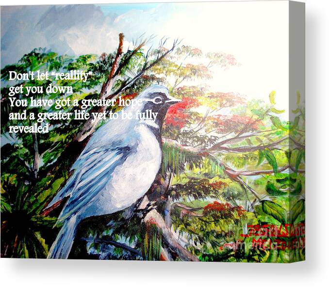 Bird Canvas Print featuring the painting The Greater Hope And Life by Jason Sentuf