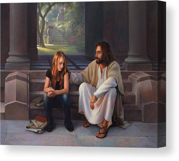 Jesus Canvas Print featuring the painting The Master's Touch by Greg Olsen