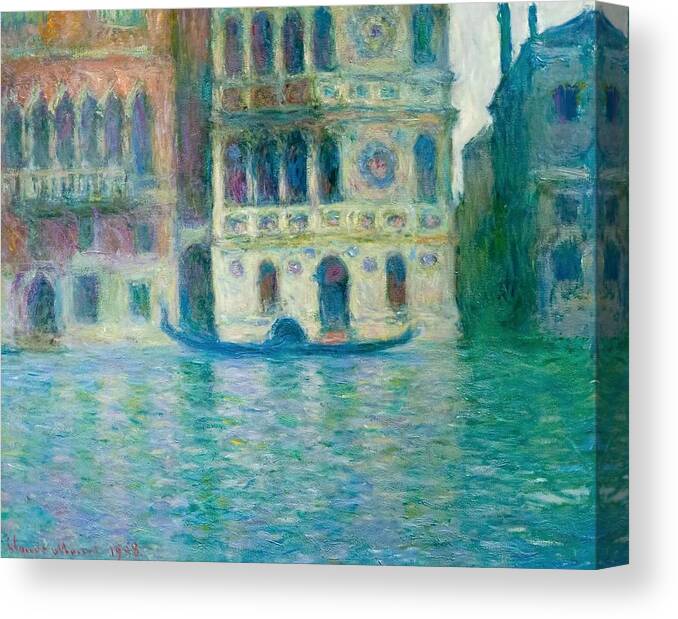 1908 Canvas Print featuring the painting The Palazzo Dario - Venice by Claude Monet