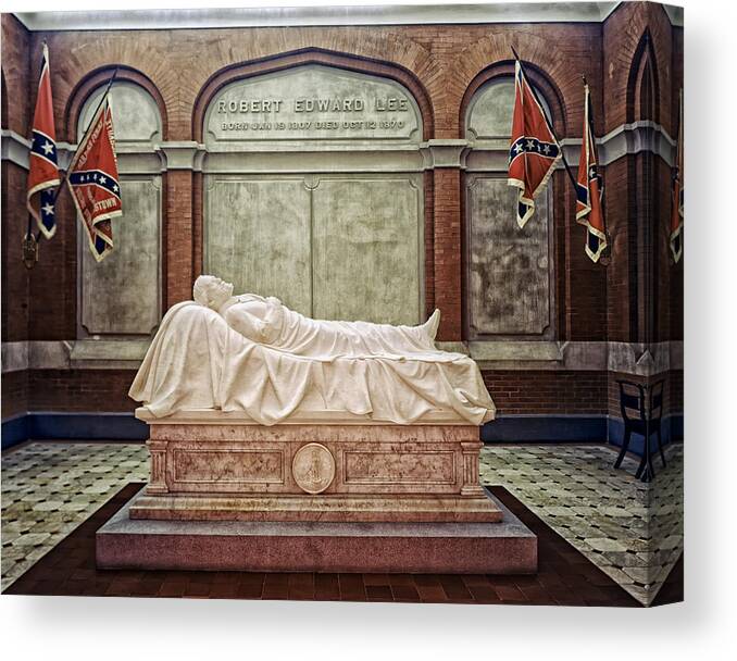 Robert E. Lee Canvas Print featuring the photograph The Recumbent Robert E. Lee #2 by Mountain Dreams