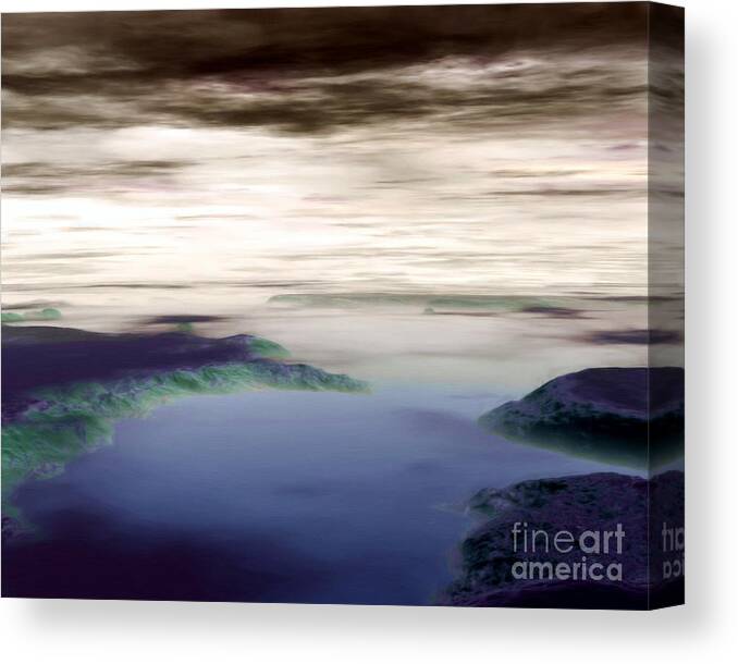Fog Canvas Print featuring the painting The Way to Avalon by Pet Serrano