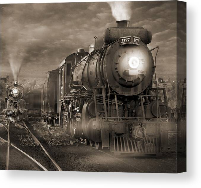 Transportation Canvas Print featuring the photograph The Yard 2 by Mike McGlothlen