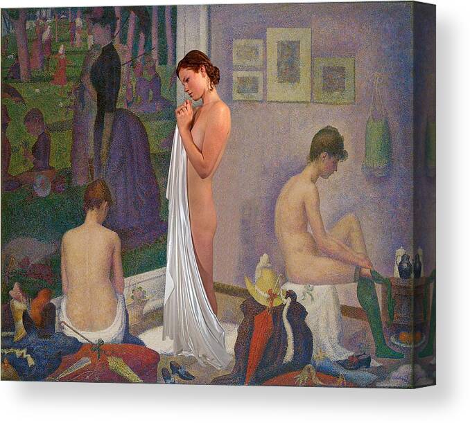 Nude Canvas Print featuring the photograph Three Muses by Don McCunn
