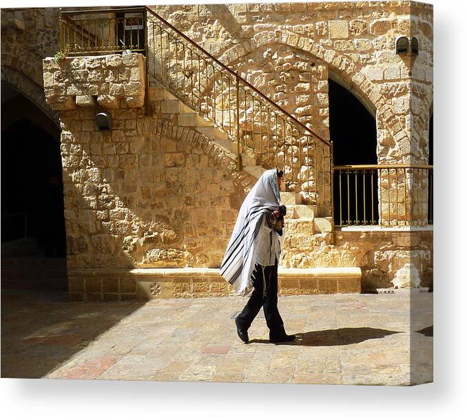 Israel Canvas Print featuring the photograph To Prayers by Carl Sheffer