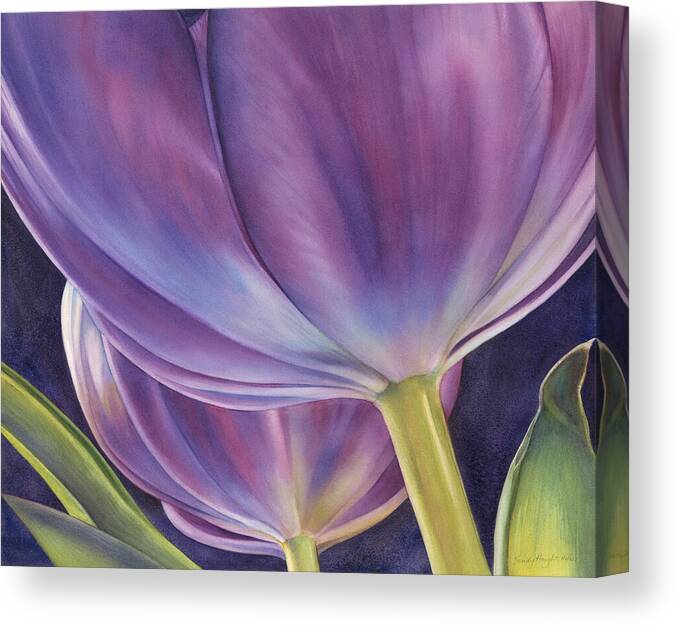 Tulip Canvas Print featuring the painting Toasting the Evening by Sandy Haight
