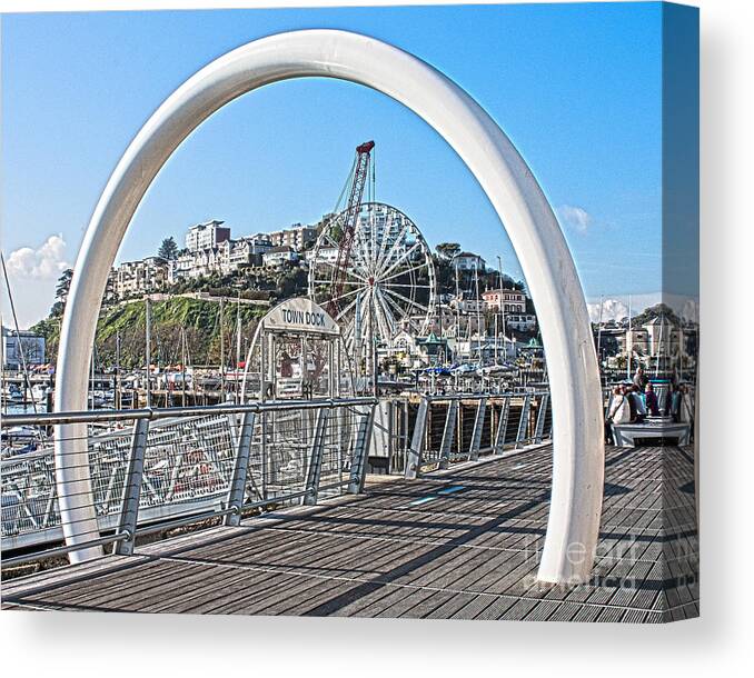 Torquay Canvas Print featuring the photograph Town Quay Torquay by Terri Waters