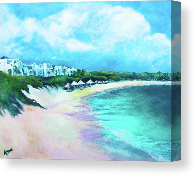 Anguilla Canvas Print featuring the painting Tranquility Anguilla by Kandy Cross