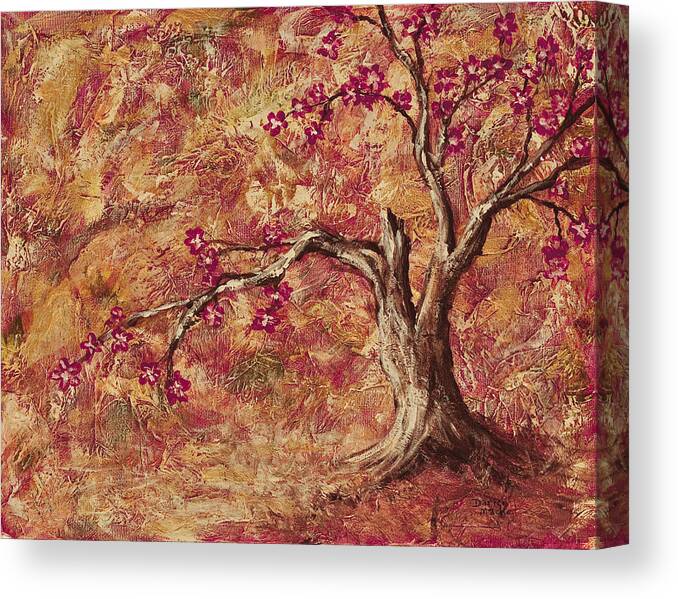 Landscape Canvas Print featuring the painting Tree Of Life by Darice Machel McGuire