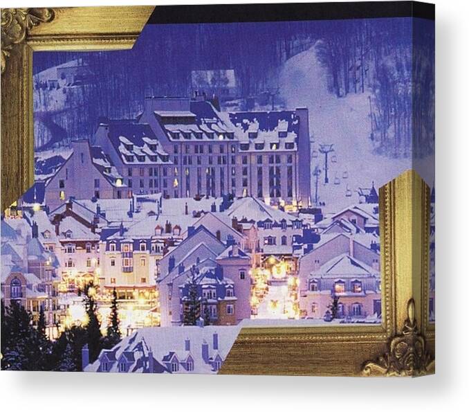 Christmas Canvas Print featuring the mixed media Tremblant by Matthew Hoffman