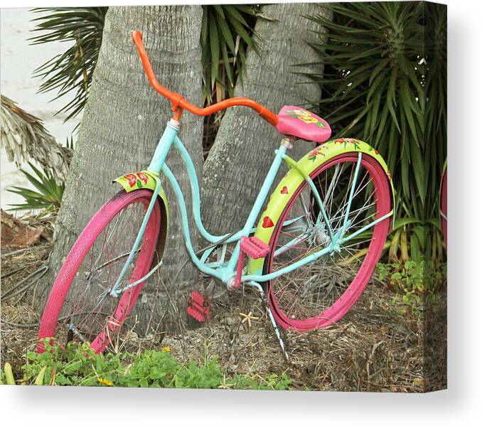 Bicycle Canvas Print featuring the photograph Tropical Ride by Rosemary Aubut