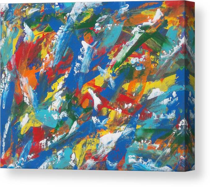 Abstract Canvas Print featuring the painting Turbulent Emotions by Gregory Murray