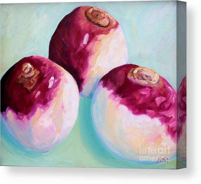 Turnips Canvas Print featuring the painting Turnips by Todd Bandy