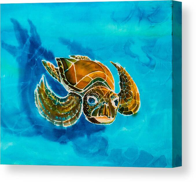 Turtle Canvas Print featuring the painting Turtle Soup by Kelly Smith