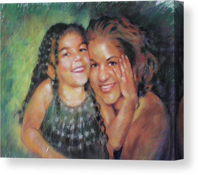 Unconditional Love Canvas Print featuring the drawing Unconditional love by Viola El
