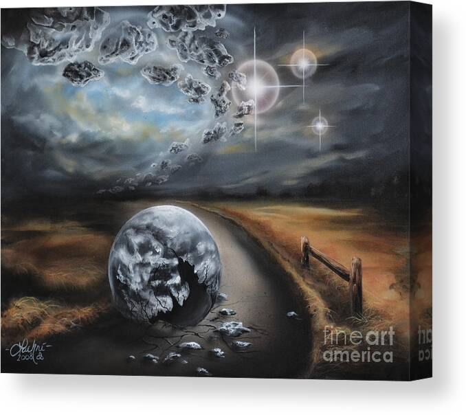 Earth Canvas Print featuring the painting Vices by Lachri
