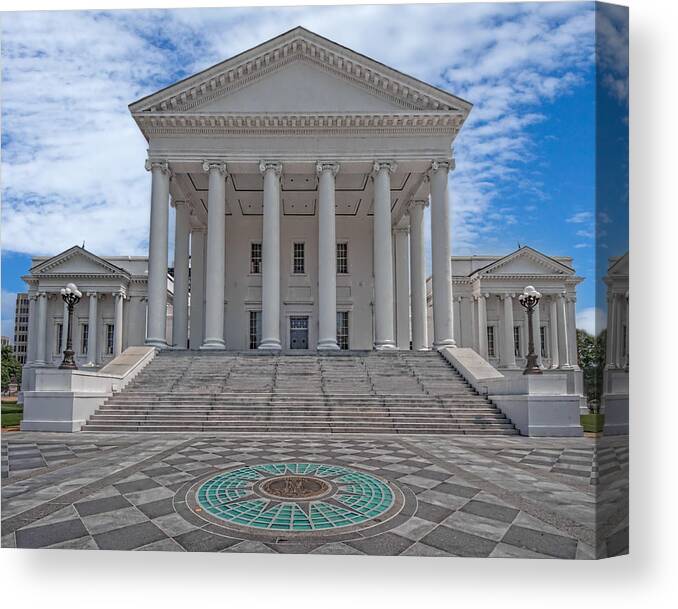 Virginia Capitol Canvas Print featuring the photograph Virginia Capitol by Jemmy Archer
