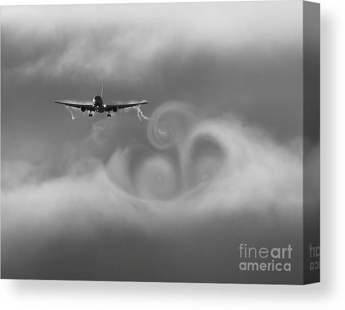 Aviation Canvas Print featuring the photograph Vortexes by Alex Esguerra