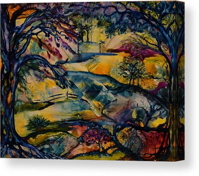 Ksg Canvas Print featuring the painting Wandering Woods by Kim Shuckhart Gunns