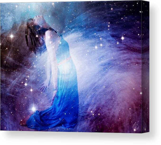 Space Canvas Print featuring the digital art Welcoming the new by Gun Legler