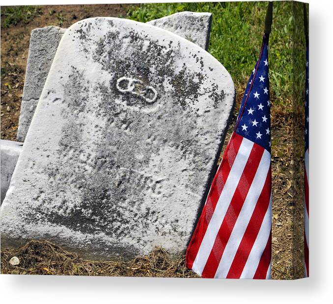 Cemetery Canvas Print featuring the photograph When cowards attack our heroes by Paul W Faust - Impressions of Light