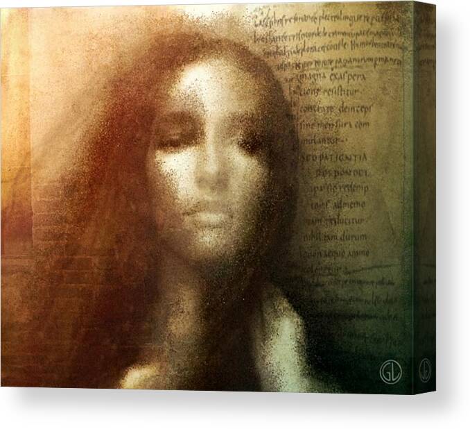 Woman Canvas Print featuring the digital art Which is my fate by Gun Legler