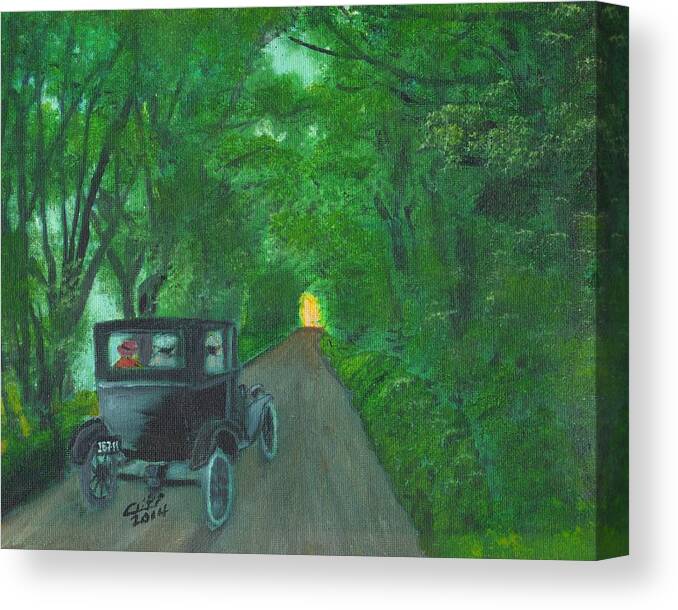 Vintage Cars Canvas Print featuring the painting Wild Irish Roads by Cliff Wilson