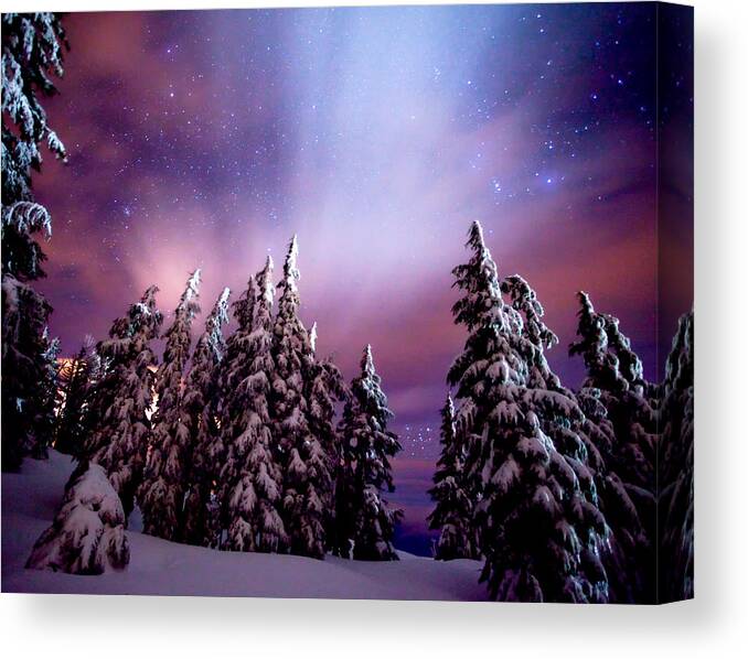  River Canvas Print featuring the photograph Winter Nights by Darren White