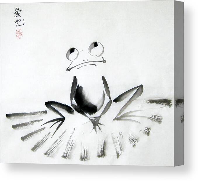 Zen Canvas Print featuring the painting Wish Upon The Sky by Oiyee At Oystudio