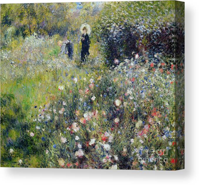 PICKING FLOWERS IN FRANCE AUGUSTE RENOIR PAINTING ART REAL CANVAS GICLEE PRINT 