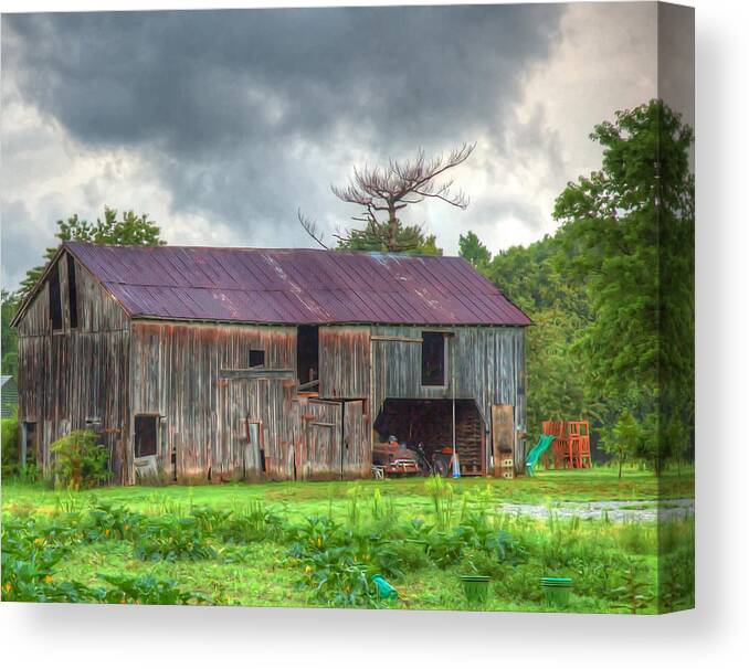 Old Barn Canvas Print featuring the photograph Working Farm by Robert Culver