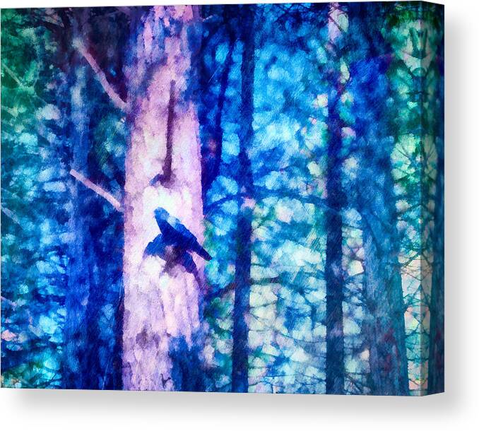 Crow Canvas Print featuring the mixed media Yosemite Crow by Priya Ghose