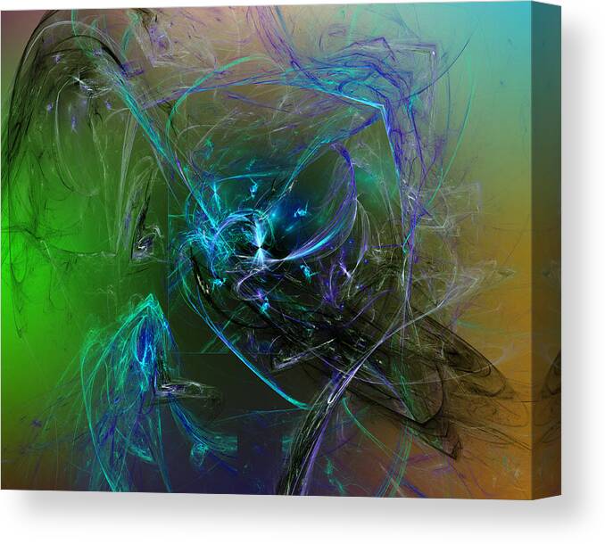 Abstract Canvas Print featuring the digital art You're Not Yourself by Jeff Iverson