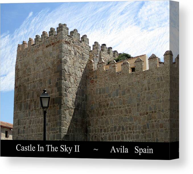 Avila Canvas Print featuring the photograph Avila Castle in the Sky II #1 by John Shiron
