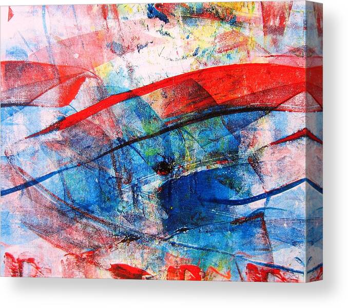 Red Canvas Print featuring the mixed media Sway #1 by Aimee Bruno
