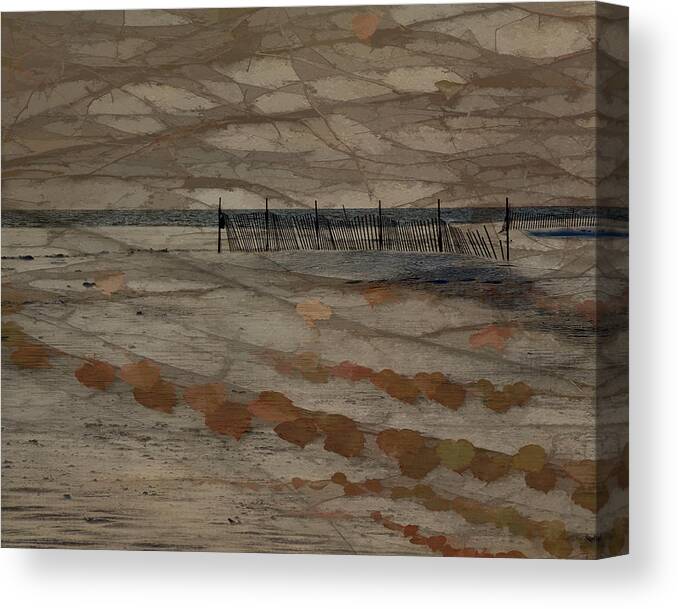 Textures Canvas Print featuring the photograph Textured Beach #1 by Roni Chastain