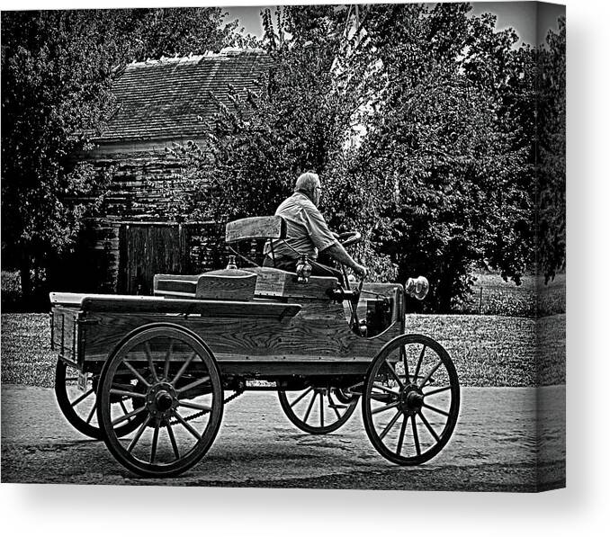 1903 Canvas Print featuring the photograph 1903 Mercury Horseless Wagon by Tim McCullough