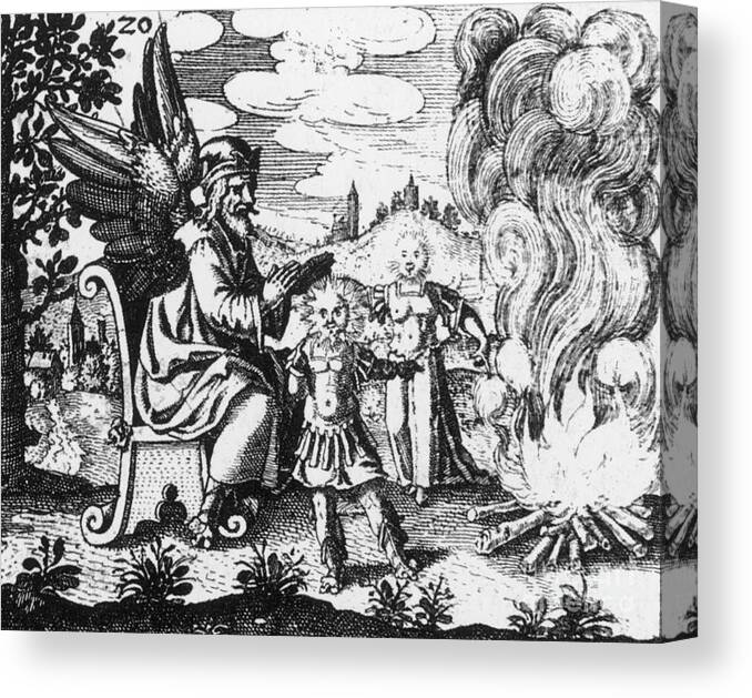 Historic Canvas Print featuring the photograph Alchemy Illustration #33 by Science Source