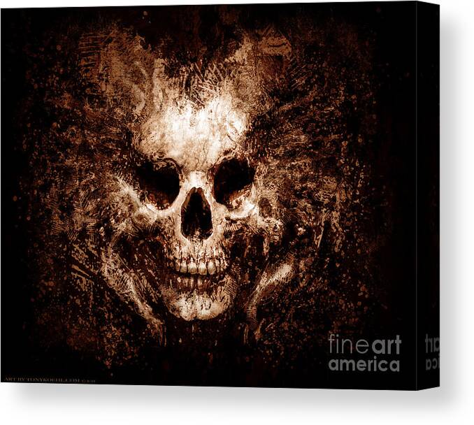 Tony Koehl: Death Metal: Sketch The Soul Canvas Print featuring the mixed media A Reflection Of Whats To Come by Tony Koehl