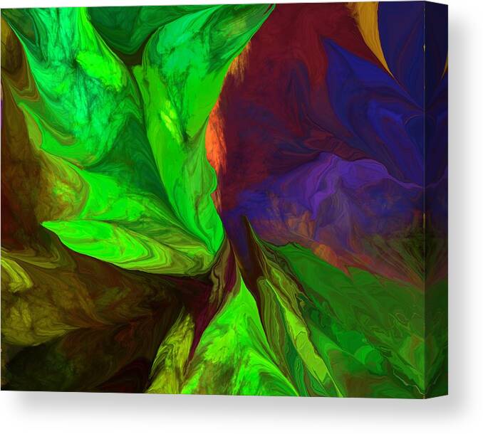 Fine Art Canvas Print featuring the digital art Abstract 120111 by David Lane