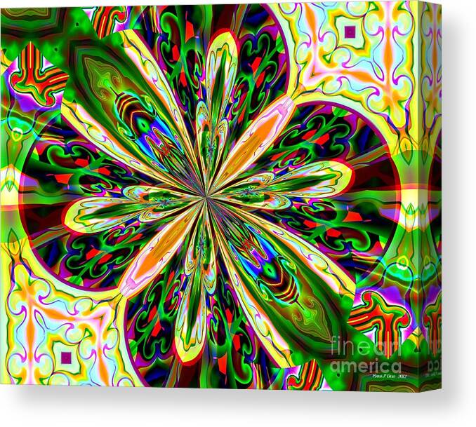 Abstract Canvas Print featuring the digital art Abstract 69 by Maria Urso