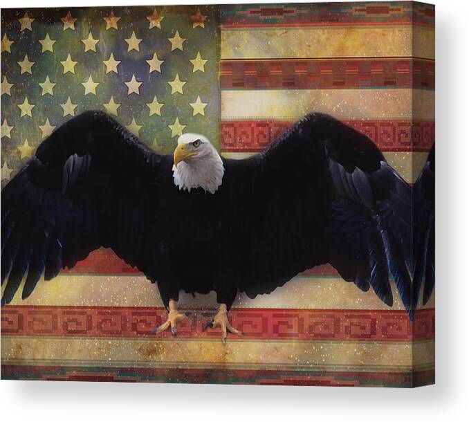 Eagle Canvas Print featuring the photograph American Pride by Terry Eve Tanner