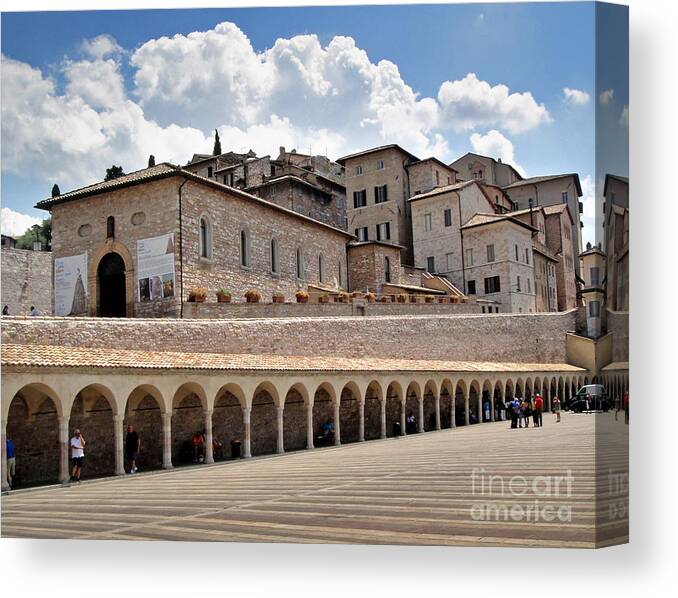Assisi Italy Canvas Print featuring the photograph Assisi Italy Entrance by Gregory Dyer