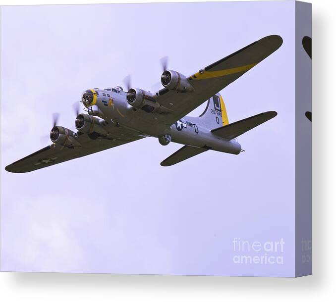 Boeing Canvas Print featuring the photograph B-17G Liberty Belle approach 8x10 special by Tim Mulina