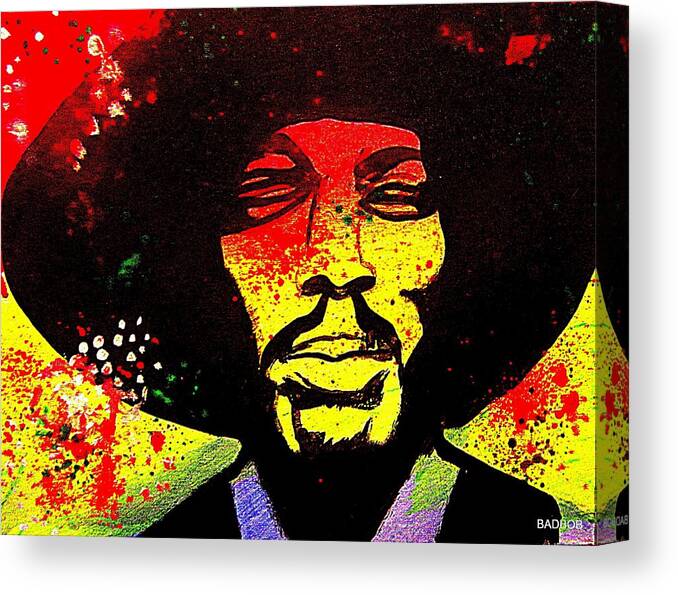 Hendrix Canvas Print featuring the painting Bad Dude by Robert Francis