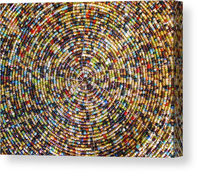 Blossoming Canvas Print featuring the photograph Beaded Indian Work by Sumit Mehndiratta