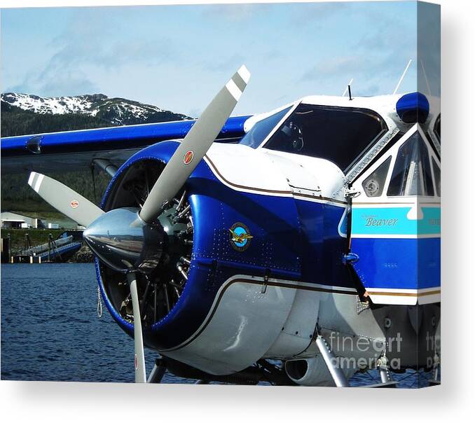 Alaska Plane Canvas Print featuring the photograph Beaver de Havilland Floatplane by Snapshot Studio