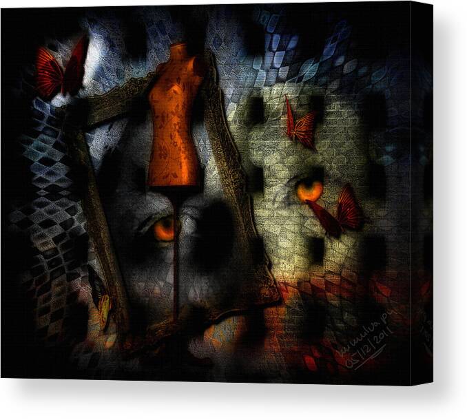 Dream Canvas Print featuring the digital art Brickwall Dreams by Mimulux Patricia No