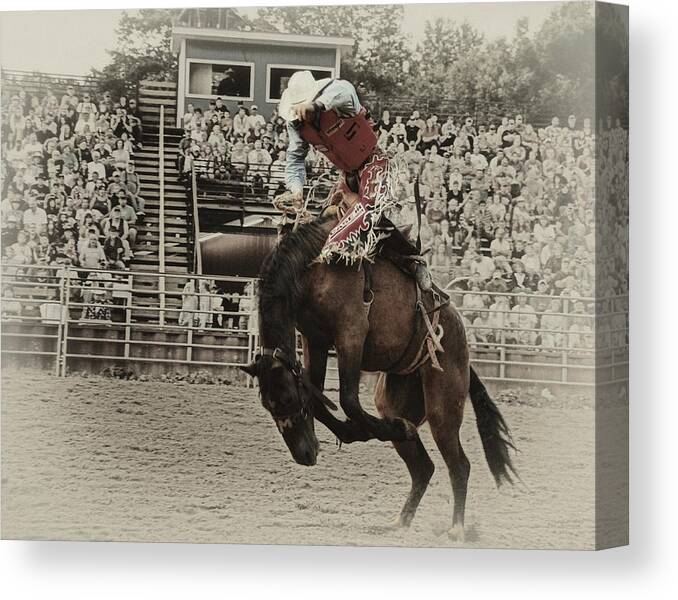 Bucking Horse Canvas Print featuring the photograph Bucking Bronco by Peg Runyan