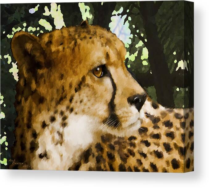 Cheetah Canvas Print featuring the photograph Cheetah by Mickey Clausen