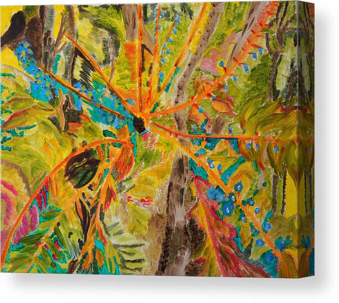 Fall Canvas Print featuring the painting Collage Of Leaves by Meryl Goudey